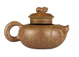 Чайник # 52034, дровяной обжиг/исинская глина, ручная работа, 170 мл.