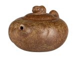 Чайник # 52034, дровяной обжиг/исинская глина, ручная работа, 170 мл.