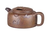 Чайник # 52121, дровяной обжиг/исинская глина, ручная работа, 120 мл.