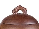 Чайник # 52282, дровяной обжиг/исинская глина, ручная работа, 170 мл.