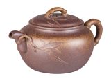 Чайник # 52288, дровяной обжиг/исинская глина, ручная работа, 290 мл.