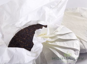 Лао Чаху, шу пуэр из бирманского сырья, «Мойчай.ру», сырьё 2017, пресс 2019