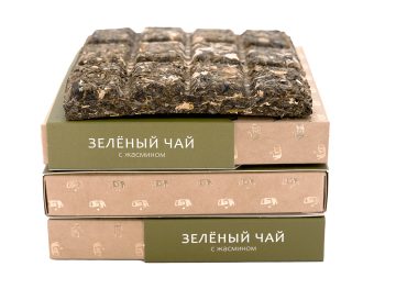 Зелёный чай с жасмином прессованный, 100 г