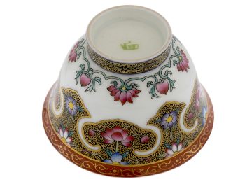 Гайвань кинцуги # 42915, цзиньдэчжэньский фарфор, ручная роспись, 190 мл.