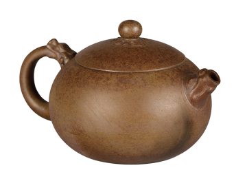 Чайник # 52012, дровяной обжиг/исинская глина, ручная работа, 254 мл.