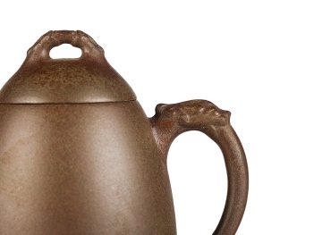 Чайник # 52032, дровяной обжиг/исинская глина, ручная работа, 180 мл.