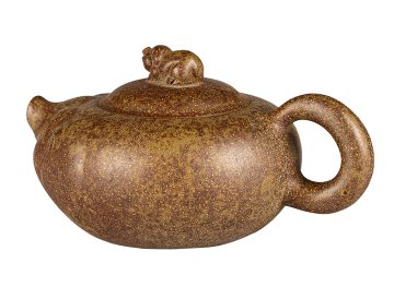 Чайник # 52034, дровяной обжиг/исинская глина, ручная работа, 170 мл.