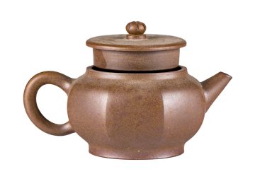 Чайник # 52099, дровяной обжиг/исинская глина, ручная работа, 180 мл.
