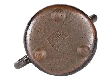 Чайник # 52105, дровяной обжиг/исинская глина, ручная работа, 150 мл.
