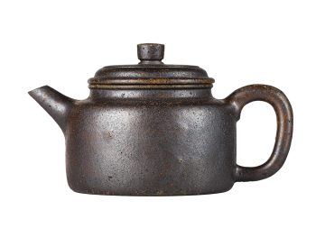 Чайник # 52198, дровяной обжиг/исинская глина, ручная работа, 155 мл.