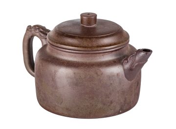 Чайник # 52207, дровяной обжиг/исинская глина, ручная работа, 310 мл.