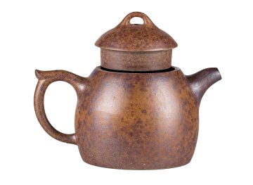Чайник # 52209, дровяной обжиг/исинская глина, ручная работа, 175 мл.