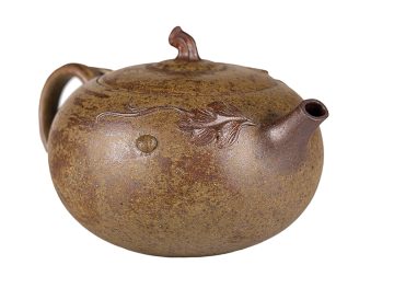 Чайник # 52250, дровяной обжиг/исинская глина, ручная работа, 120 мл.