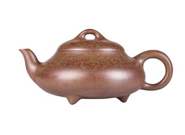 Чайник # 52279, дровяной обжиг/исинская глина, ручная работа, 140 мл.