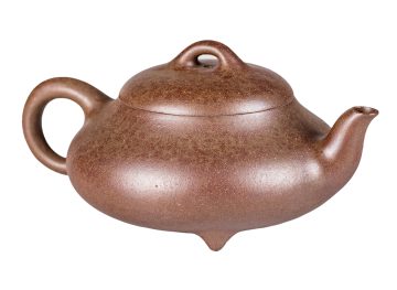 Чайник # 52279, дровяной обжиг/исинская глина, ручная работа, 140 мл.