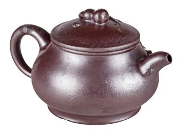 Чайник # 52285, дровяной обжиг/исинская глина, ручная работа, 160 мл.