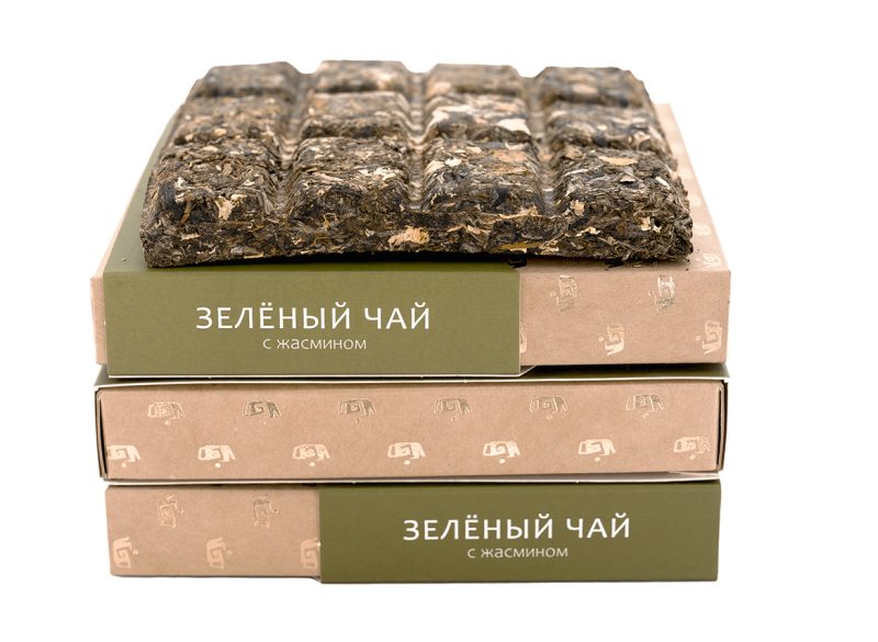 Зелёный чай с жасмином прессованный, 100 г