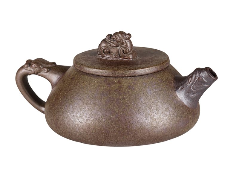 Чайник # 52257, дровяной обжиг/исинская глина, ручная работа, 160 мл.