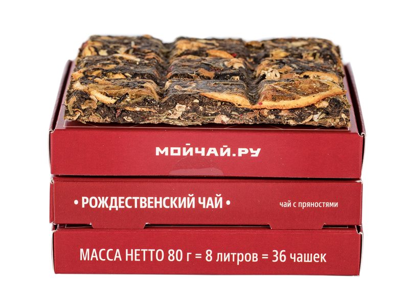 Прессованный чай с пряностями «Тарусское чаепитие -Рождественский», 80 г